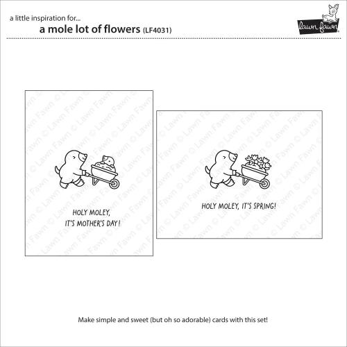 Lawn Fawn - Stamps - A Mole Lot of Flowers