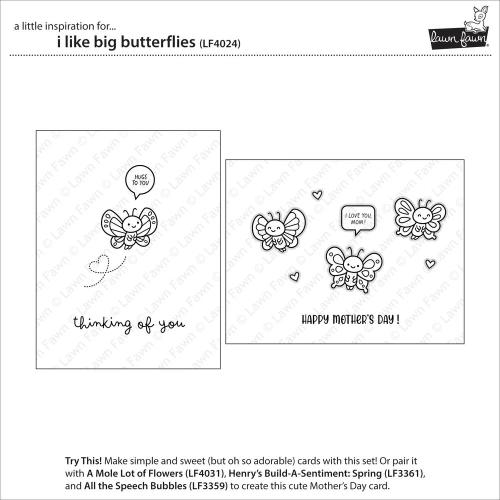 Lawn Fawn - Stamps - I Like Big Butterflies