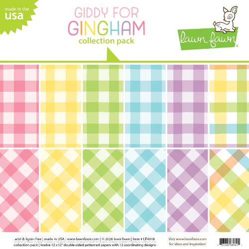 Lawn Fawn - Paper - Giddy for Gingham - Collection Pack - Postage as per Actual