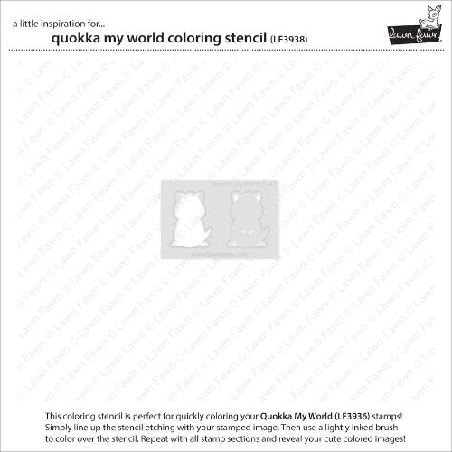Lawn Fawn - Lawn Clippings - Quokka My World Coloring Stencil