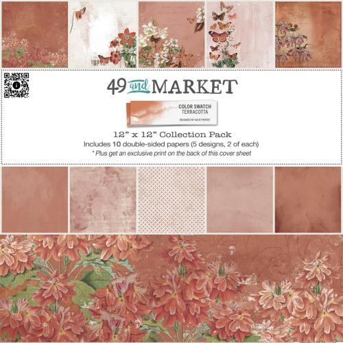 49 & Market Collection Pack 12"X12"-Color Swatch: Terracotta - Postage as per actual