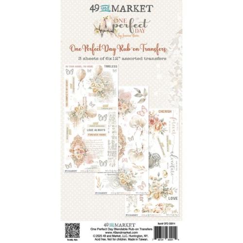 49 And Market Rub-On Transfer Set 6"X12" One Perfect Day - Postage as per Actual