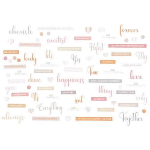 49 And Market Chipboard Set Words, One Perfect Day
