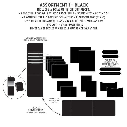 49 And Market Create-An-Album Foundation Inserts Assort 1 Black