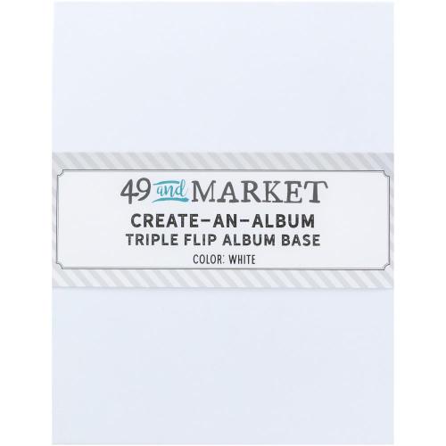 49 And Market Create-An-Album Triple Flip Album Base White - Postage as per Actual