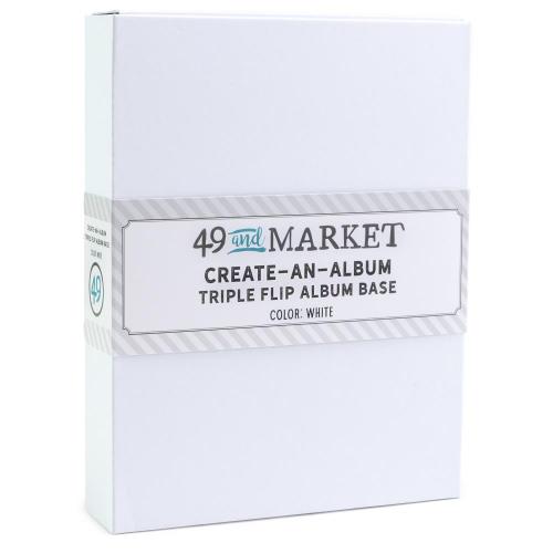 49 And Market Create-An-Album Triple Flip Album Base White - Postage as per Actual