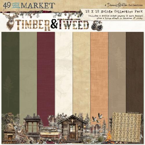 49 And Market Solids Collection Pack 12"X12"-Timber And Tweed - Postage as per Actual