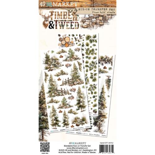 49 And Market Blendable Rub-On Transfer Set 6"X12"-Timber And Tweed - Postage as per Actual