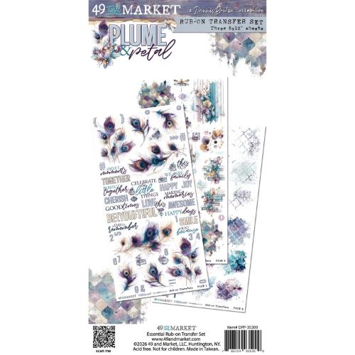 49 And Market Blendable Rub-On Transfer Set 6"X12"-Plume & Petal - Postage as per Actual
