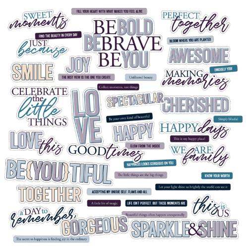 49 And Market Chipboard Set-Sentiments, Plume & Petal