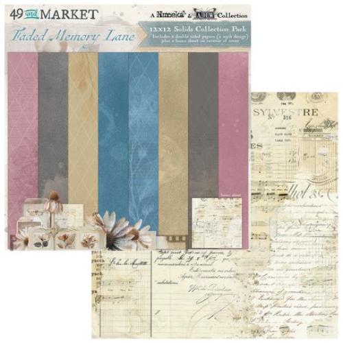 49 and Market Solids Collection Pack 12"X12"-Faded Memory Lane - Postage as per Actual