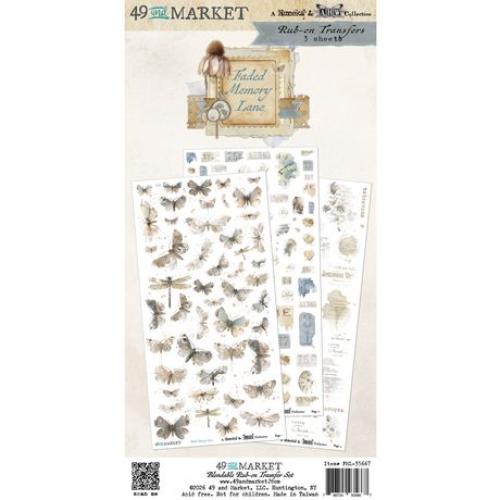 49 and Market Blendable Rub-On Transfer Set 6"X12"-Faded Memory Lane - Postage as per Actual