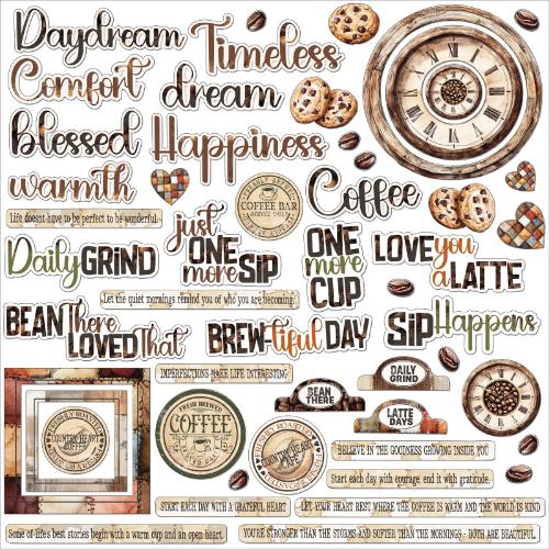 49 & Market Country Heart Cafe Chipboard Assortment