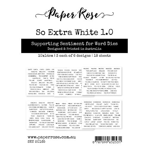 Paper Rose Studio - So Extra White 1.0 Supporting Sentiments