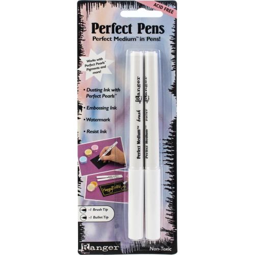 Ranger Perfect Medium Pen Set 2/Pkg-Clear, Bullet & Brush Tips