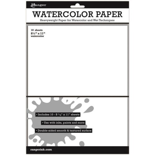 Inkssentials Watercolor Paper 10/Pkg White 8.5"X11"
