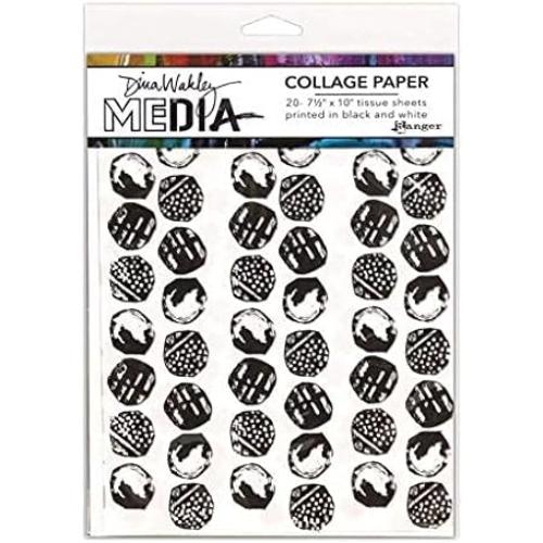 Dina Wakley Media Collage Tissue Paper 7.5"X10" 20/Pkg-Backgrounds