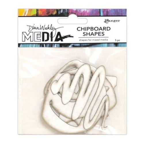 Dina Wakley MEdia Chipboard Shapes Basics (MDA65913)