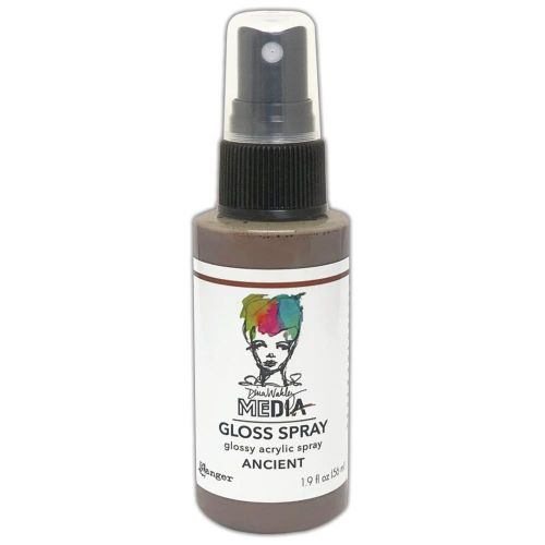 Dina Wakley Media Metallic Gloss Sprays 2oz Ancient
