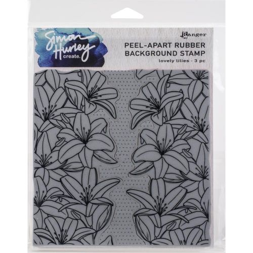 Simon Hurley create. Cling Stamps 6"X6" Lovely Lilies