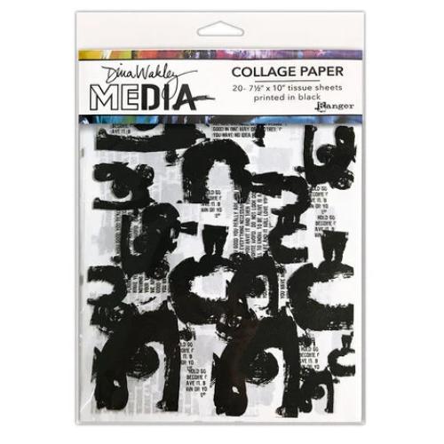 Dina Wakley MEdia Collage Tissue Painted Marks (2x10pcs) (MDA77879) - Postage as per Actual