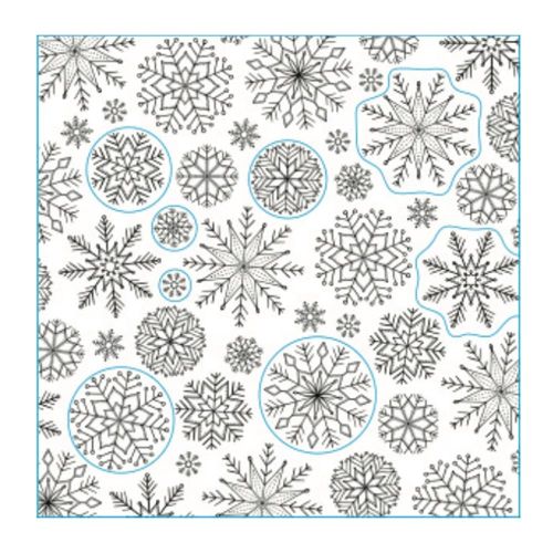 Simon Hurley create. Cling Stamps 6"X6" Stitched Snowflakes