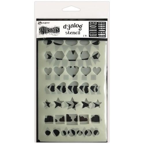 Dyan Reaveley's Dylusions Dyalog Stencil Border It Again