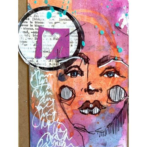 Dina Wakley MEdia Transparencies Abstract Portraits Set 1 (6pcs) (MDA80534) - Postage as per Actual