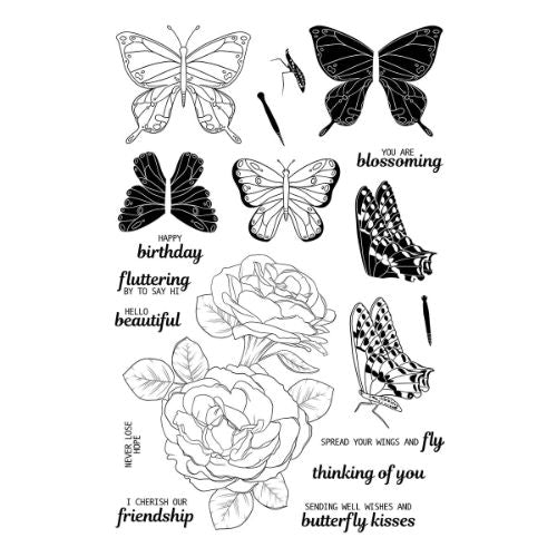 Ranger - Butterfly Kisses Clear Stamp Set by Simon Hurley create.