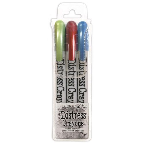 Tim Holtz Distress Crayon Pearl Set Holiday Set# 3