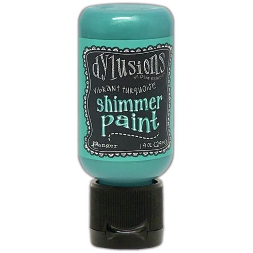 Dylusions Shimmer Paint 1oz Vibrant Turquoise