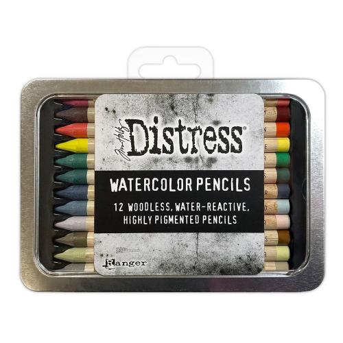 Tim Holtz Distress Watercolor Pencil 12/Pkg Set 5 - Postage as per Actual