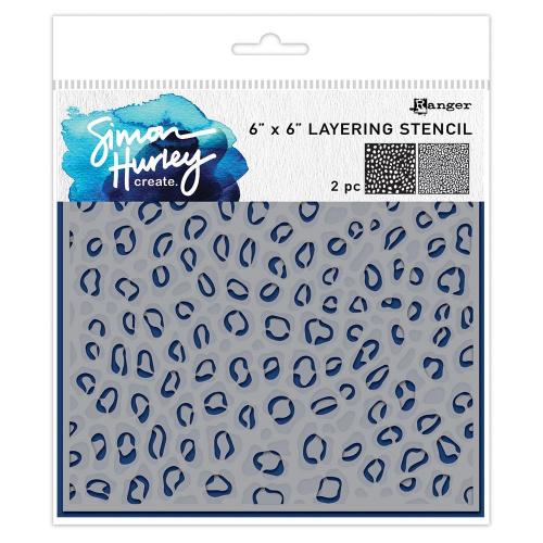 Simon Hurley create. Stencil 6"X6" Leopard