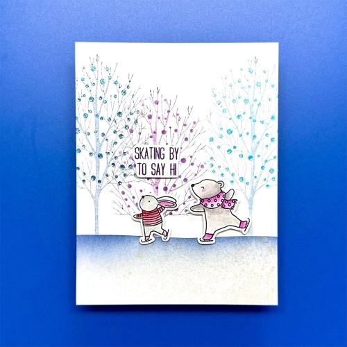 Simon Hurley create. Stamp & Stencil Set - Ethereal Trees