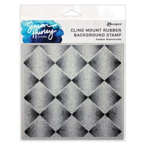 Simon Hurley create. Cling Mount Stamp 6X6-Faded Diamonds