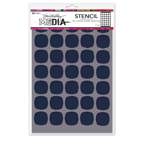 Dina Wakley MEdia Stencils Small Squovals (MDS94012)