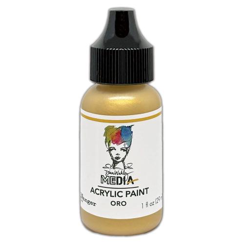 Dina Wakley MEdia Heavy Body Acrylic Paints Oro 1 fl oz (MDQ95187)