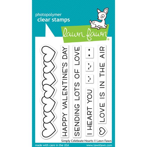 Lawn Fawn - Stamps - Simply Celebrate Hearts