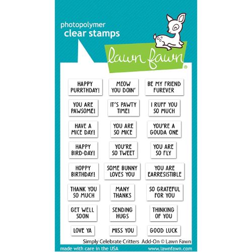 Lawn Fawn - Stamps - Simply Celebrate Critters Add-On