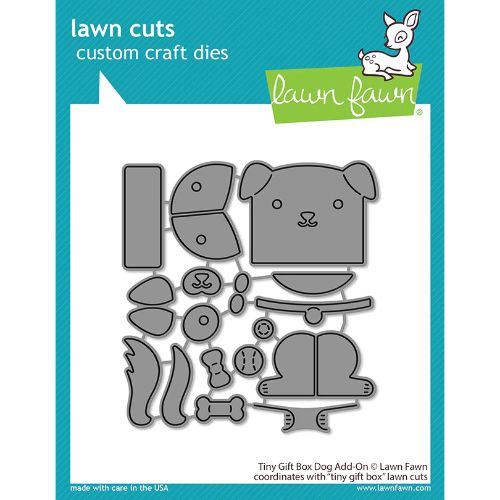 Lawn Fawn - Lawn Cuts - Tiny Gift Box Dog Add-On Dies