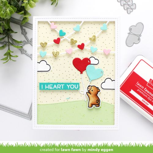 Lawn Fawn - Lawn Cuts - Heart Garland Backdrop: Portrait Dies