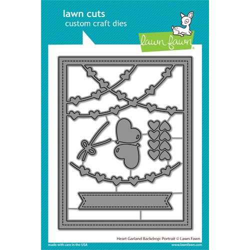 Lawn Fawn - Lawn Cuts - Heart Garland Backdrop: Portrait Dies