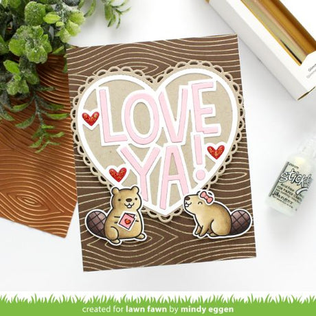Lawn Fawn - Hot Foil Plates - Woodgrain Background Hot Foil Plates