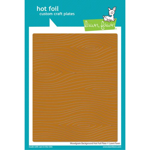 Lawn Fawn - Hot Foil Plates - Woodgrain Background Hot Foil Plates