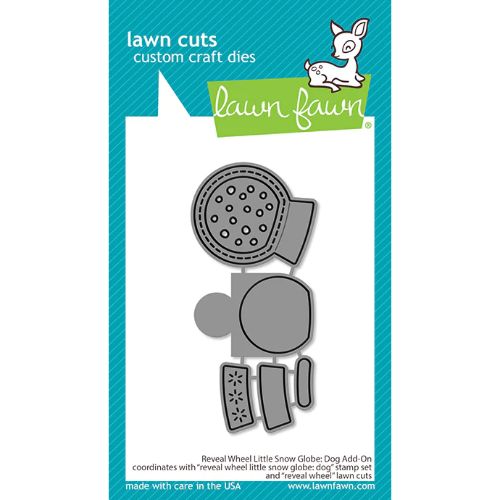 Lawn Fawn - Lawn Cuts - Reveal Wheel Little Snow Globe: Dog Add-On Dies