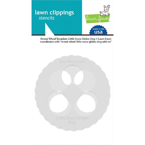 Lawn Fawn - Lawn Clippings - Reveal Wheel Templates: Little Snow Globe: Dog