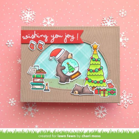 Lawn Fawn - Stamps - Little Snow Globe: Bear