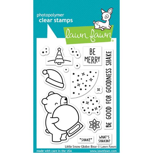 Lawn Fawn - Stamps - Little Snow Globe: Bear
