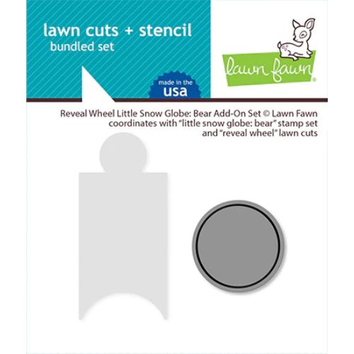 Lawn Fawn - Lawn Cuts - Reveal Wheel Little Snow Globe: Bear Add-On Dies