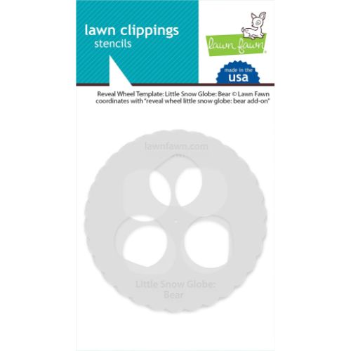 Lawn Fawn - Lawn Clippings - Reveal Wheel Templates: Little Snow Globe: Bear